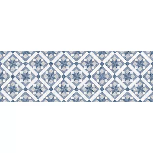 Плита настенная Global Tile Westfall орнамент синий 25*75 см